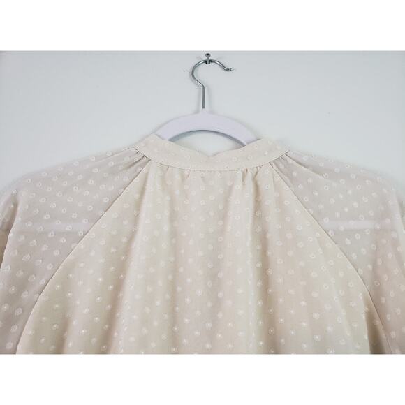 (J5) Ellison Women Romper Short Size M Long Sleeve Buttons Elastic Waist Boho - Picture 8 of 8